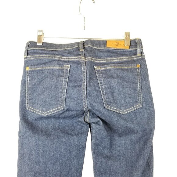 7 for All Mankind 27 Modern straight‎ Jeans Western Contrast stitching Midrise - Picture 11 of 12